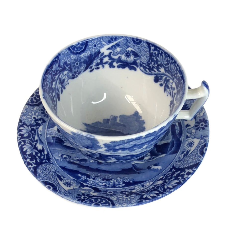 Copeland Spode's - Blue 'Italian' Pattern' Teacup and Saucer (17261)