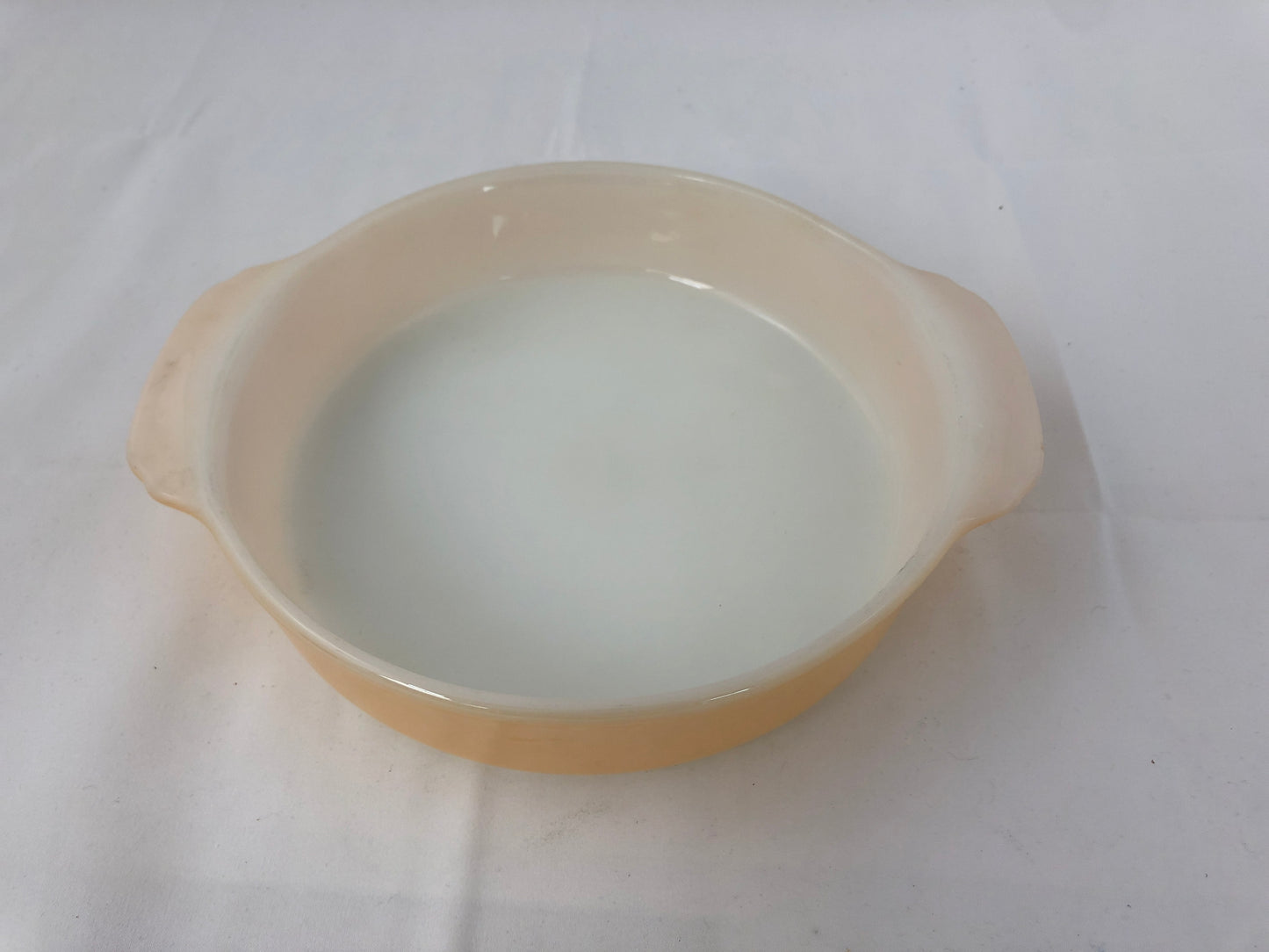 Fire King  #450 Peach Lustre  Shallow Casserole Dish  (20376)