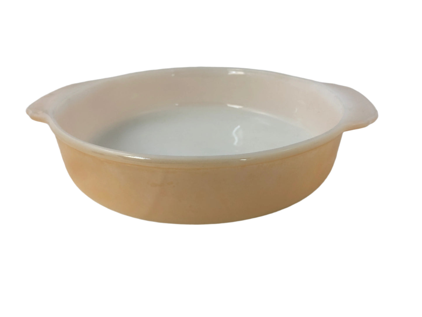 Fire King  #450 Peach Lustre  Shallow Casserole Dish  (20376)