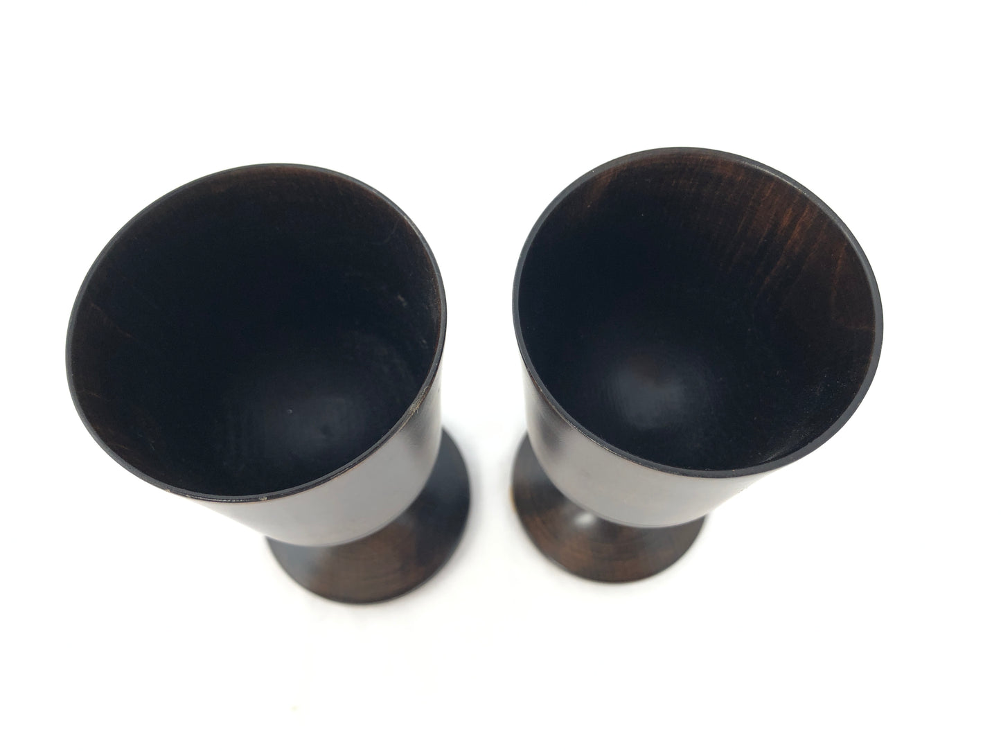 Wood Goblets x 2 - NZ (19204)