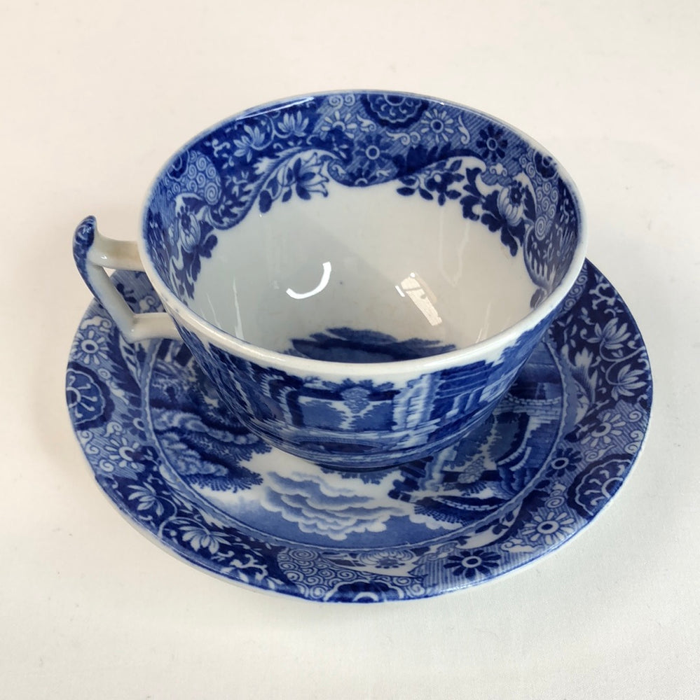 
                  
                    Copeland Spode's - Blue 'Italian' Pattern' Teacup and Saucer (17261)
                  
                