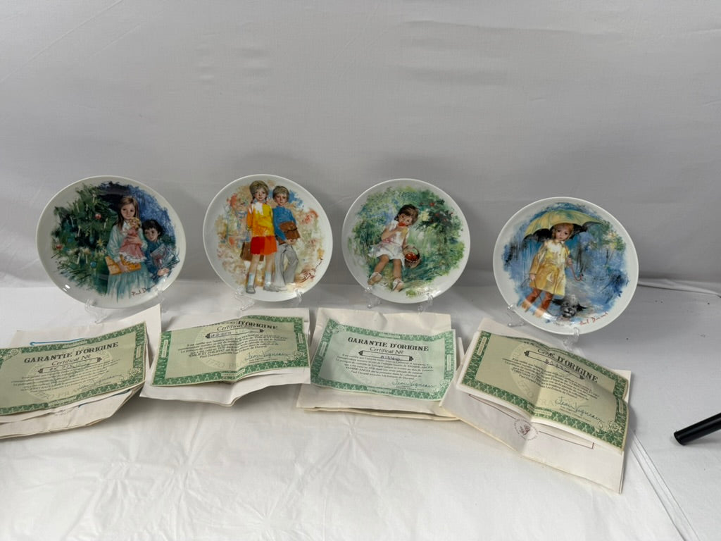 4 x Paul Durand Children Collection Limoges Collectors Plates (20053)
