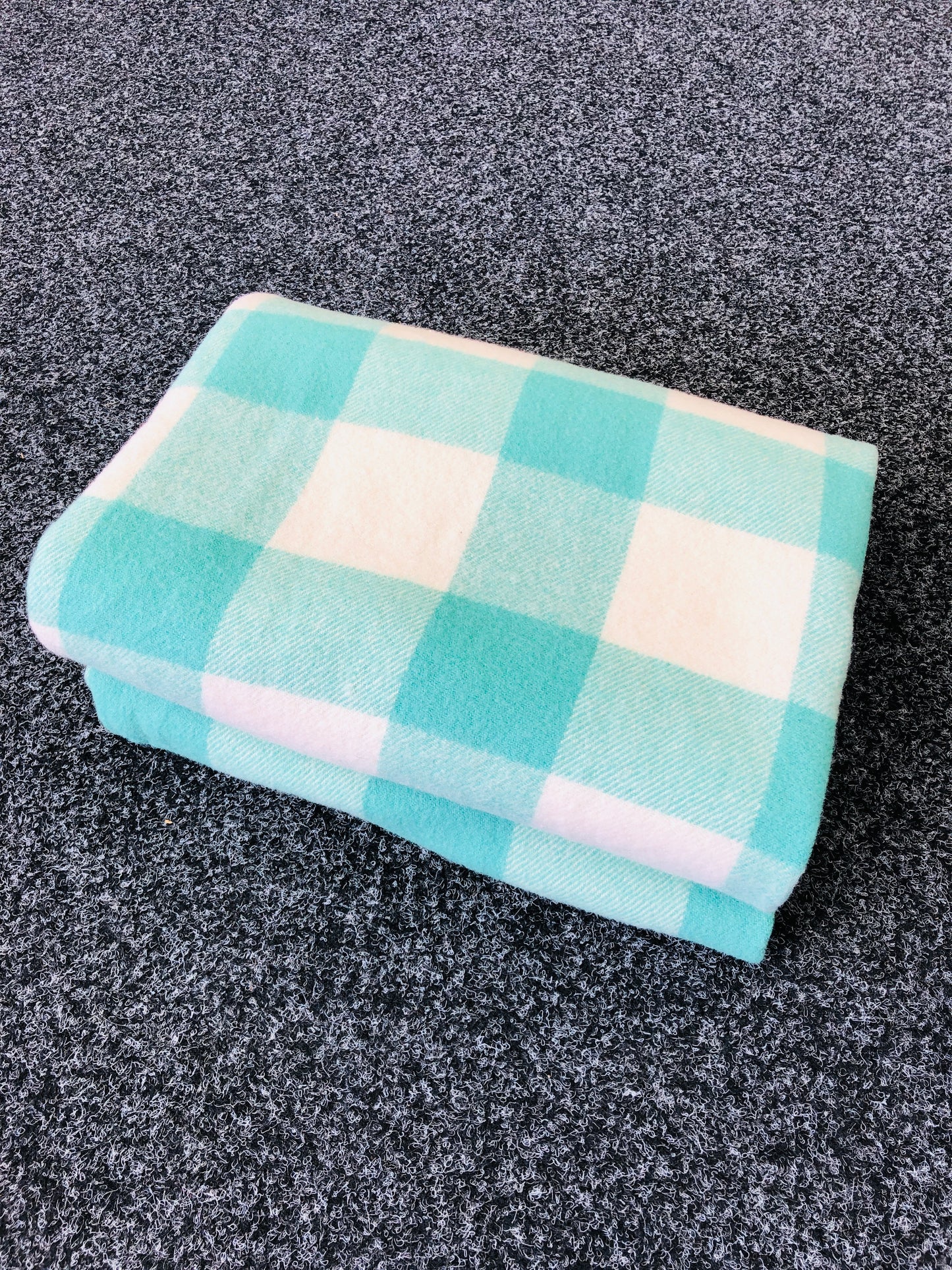 
                  
                    Green/Cream Petone Wool Blanket (17295)
                  
                