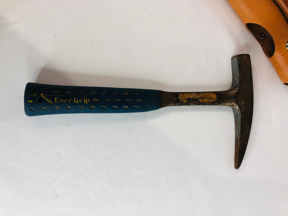 
                  
                    Vintage Estwing Rock Pick Hammer with Sheath (17329
                  
                