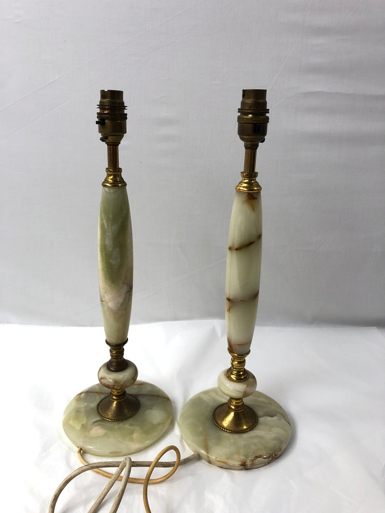 
                  
                    Green Onyx & Brass Lamps x 2 (20296)
                  
                