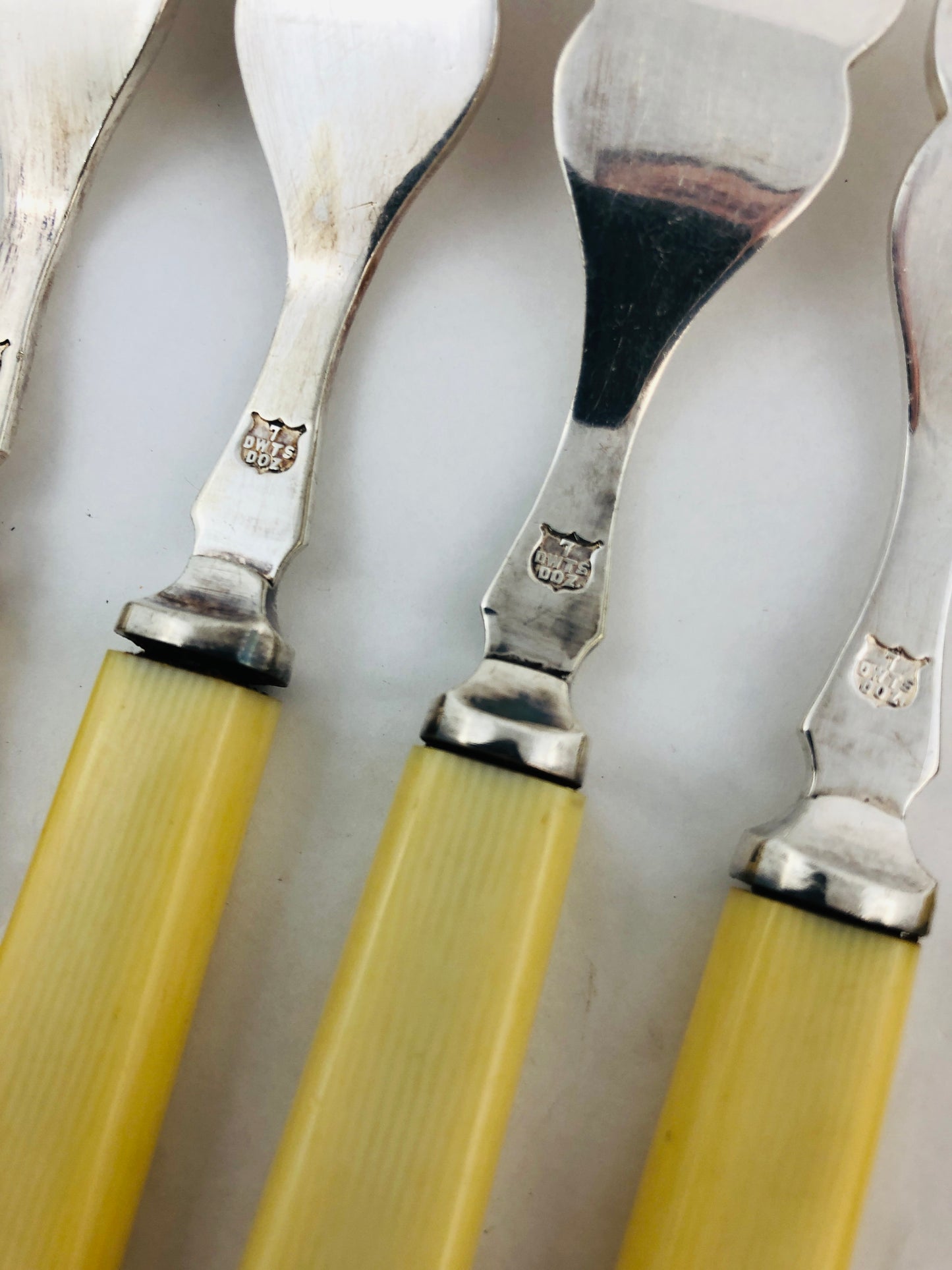 
                  
                    B & JS LTD - Silver Plate Bone Handle Fish Knives & Forks (21309)
                  
                