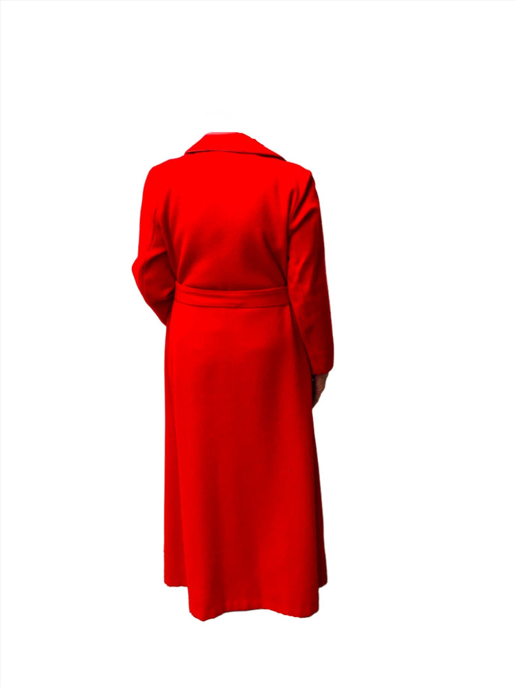 
                  
                    Gorgeous Full Length Wool Red Coat - Size SW - 12 (17419)
                  
                