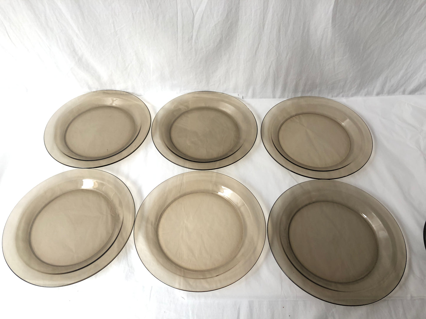 
                  
                    1980's Arcoroc France Smoked Glass Plates - 20 pieces (21430)
                  
                