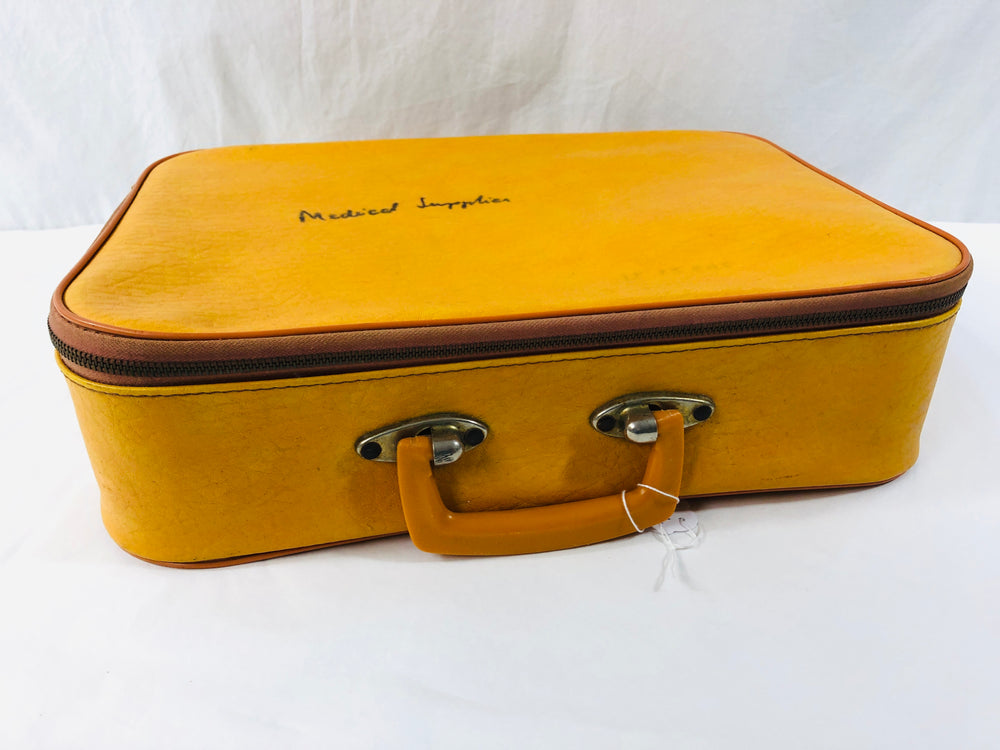 Small Vintage College Bag/Suitcase - Zip up (21527)