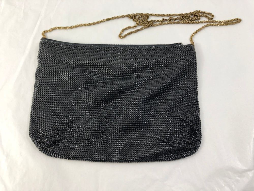 Vintage Black Mesh Evening Bag (21439)