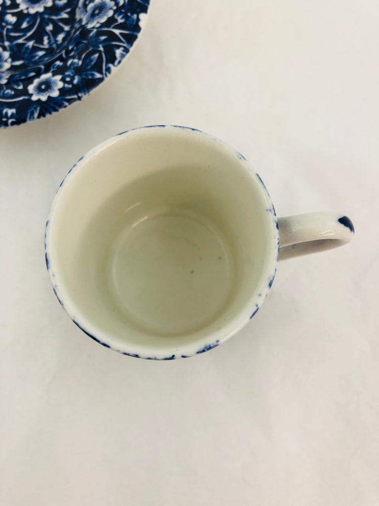 
                  
                    Vintage Calico Blue - Burleigh Coffee Cup and Saucer (21752)
                  
                