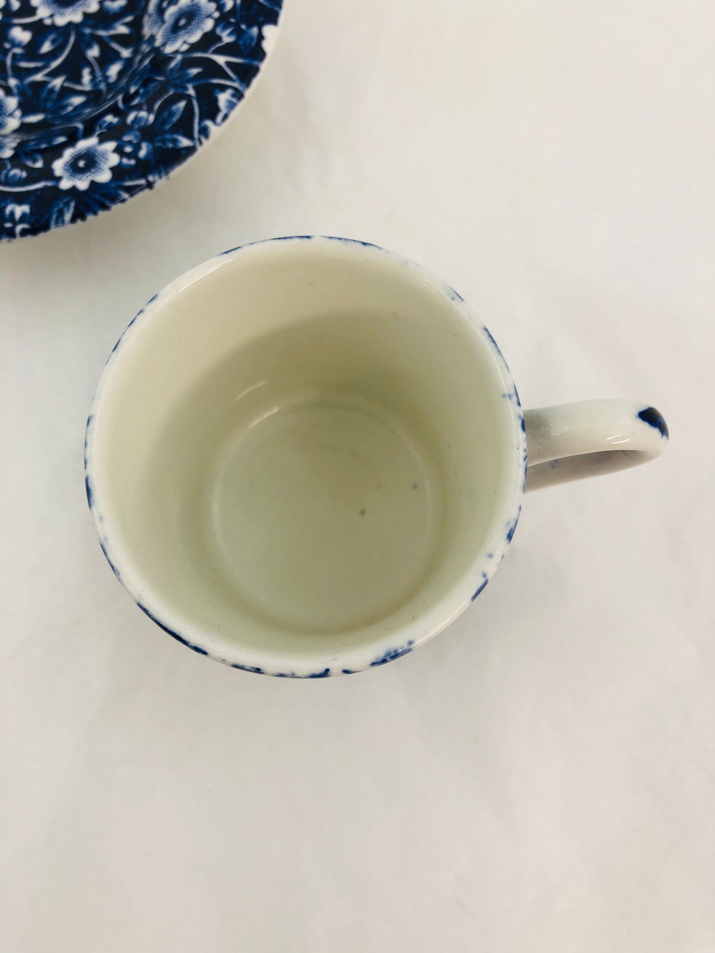 
                  
                    Vintage Calico Blue - Burleigh Coffee Cup and Saucer (21752)
                  
                