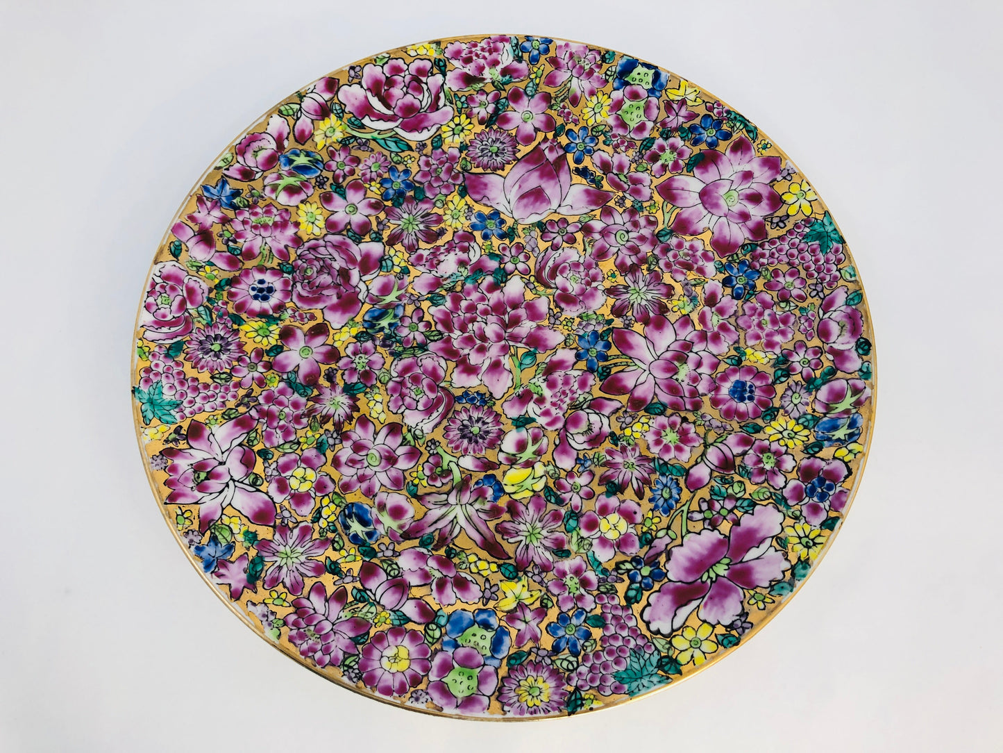 Stunning Large Chinese Plate - Mille Fleur?   (21762)