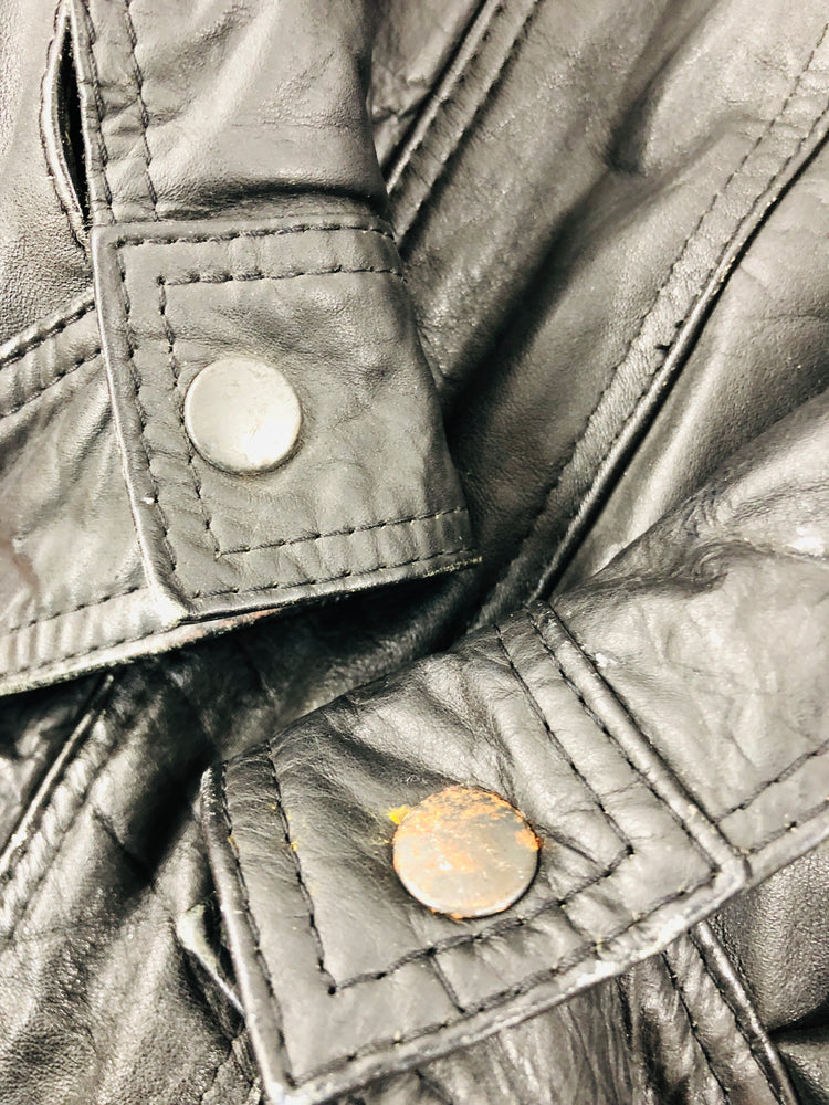 
                  
                    Vintage Genuine Black Leather Jacket - NEPAL (21685)
                  
                
