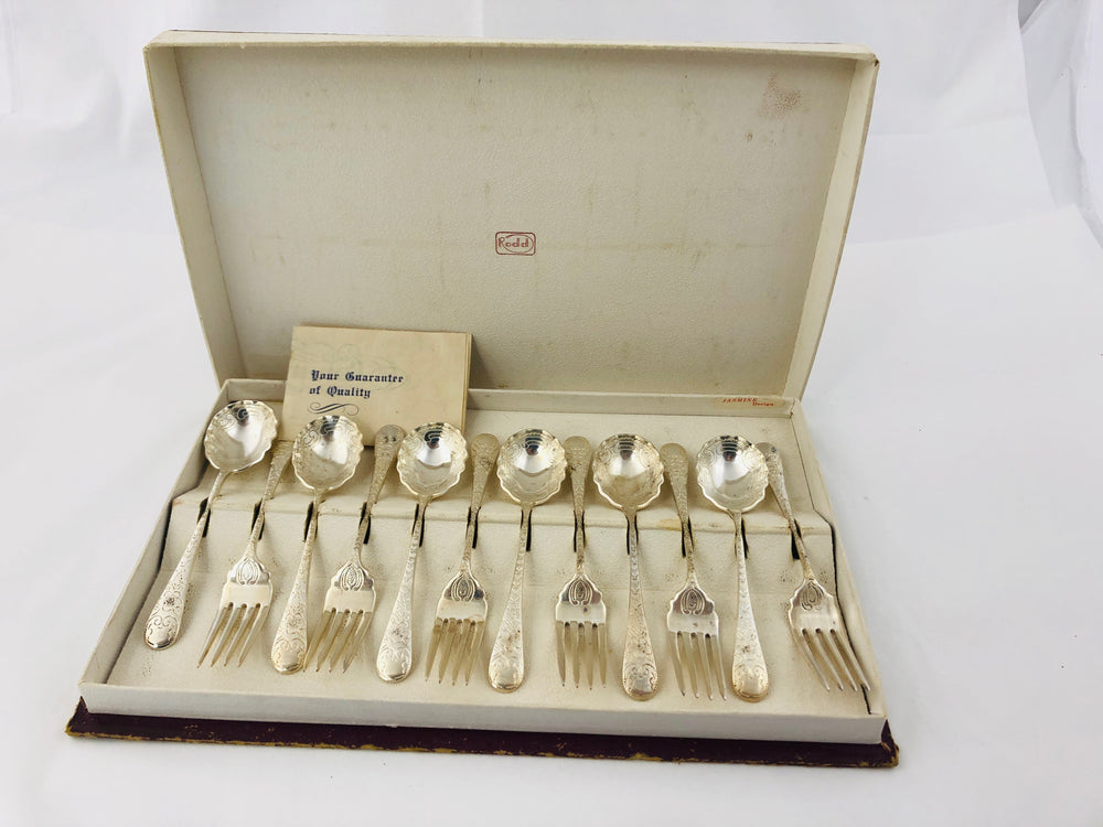 Boxed Set of Dessert Spoons and Forks (21264)