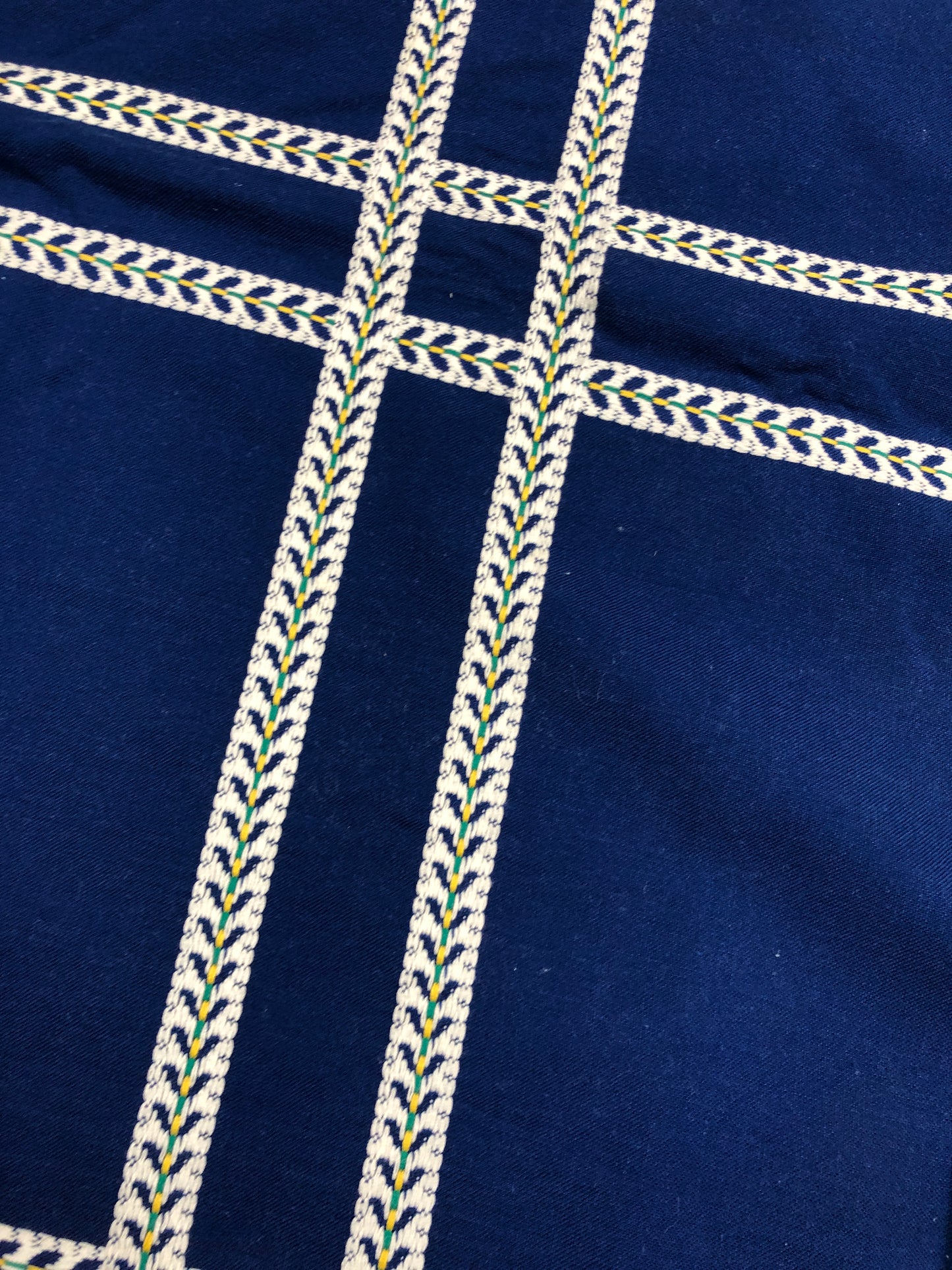 
                  
                    Dark Blue Linen Tablecloth with Stitched Squares (21410)
                  
                