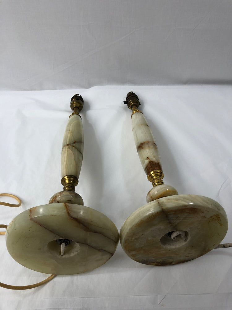 
                  
                    Green Onyx & Brass Lamps x 2 (20296)
                  
                