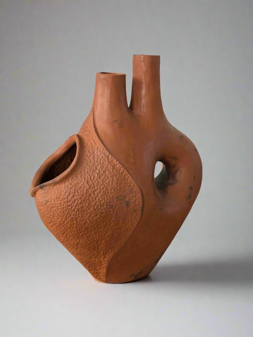 
                  
                    Large Two Funnel Terracotta Display Vase (18679)
                  
                