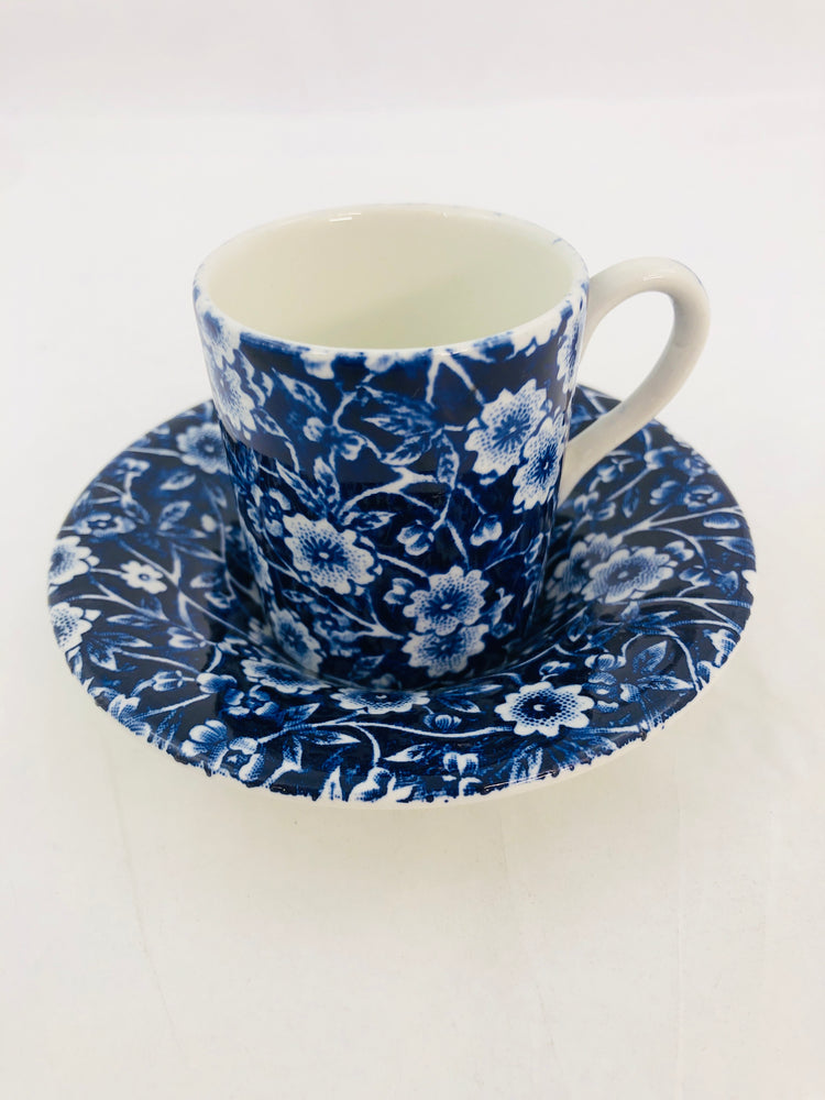 
                  
                    Vintage Calico Blue - Burleigh Coffee Cup and Saucer (21752)
                  
                