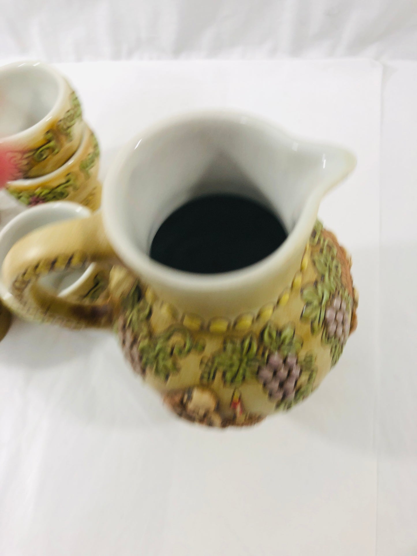 
                  
                    Vintage 1976 Ceramarte Brazilian Wine Set - Pitcher and Cups (20677)
                  
                