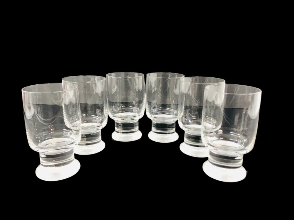 Vintage Crystal Drinking Glasses -Solid Base (21375)