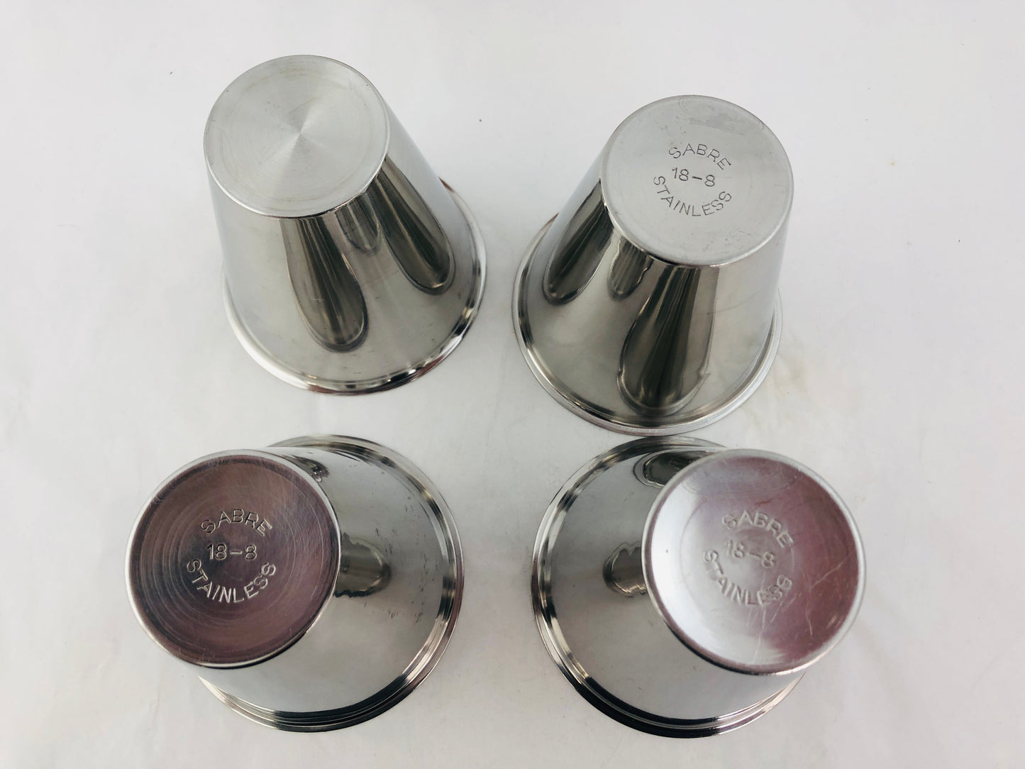 
                  
                    Vintage Sabre Picnic Stainless Steel Cups in Holder (21745)
                  
                