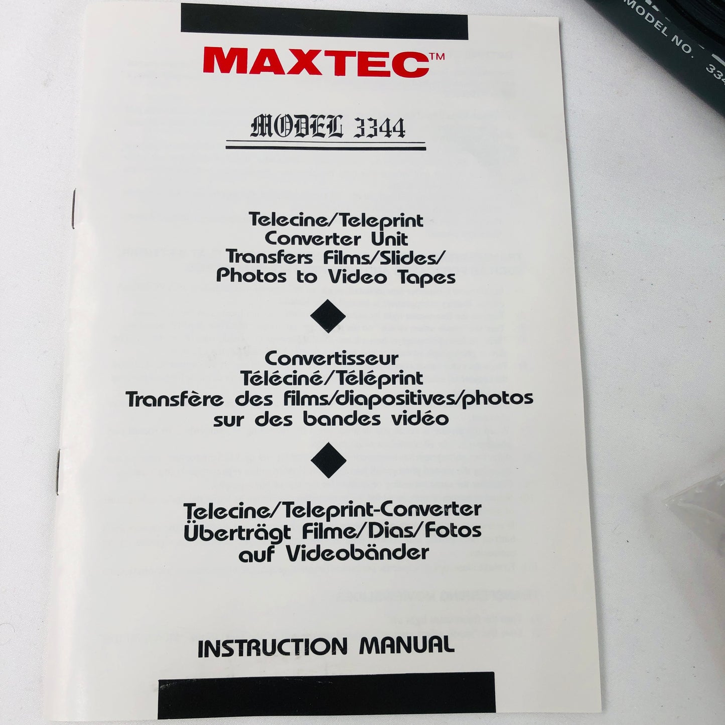 
                  
                    Maxtec Model 3344 Slide / Photo to Video (16722)
                  
                