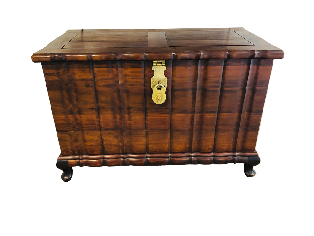 Large Black Teak or Black Stinkwood Stunning Blanket Chest (21794)