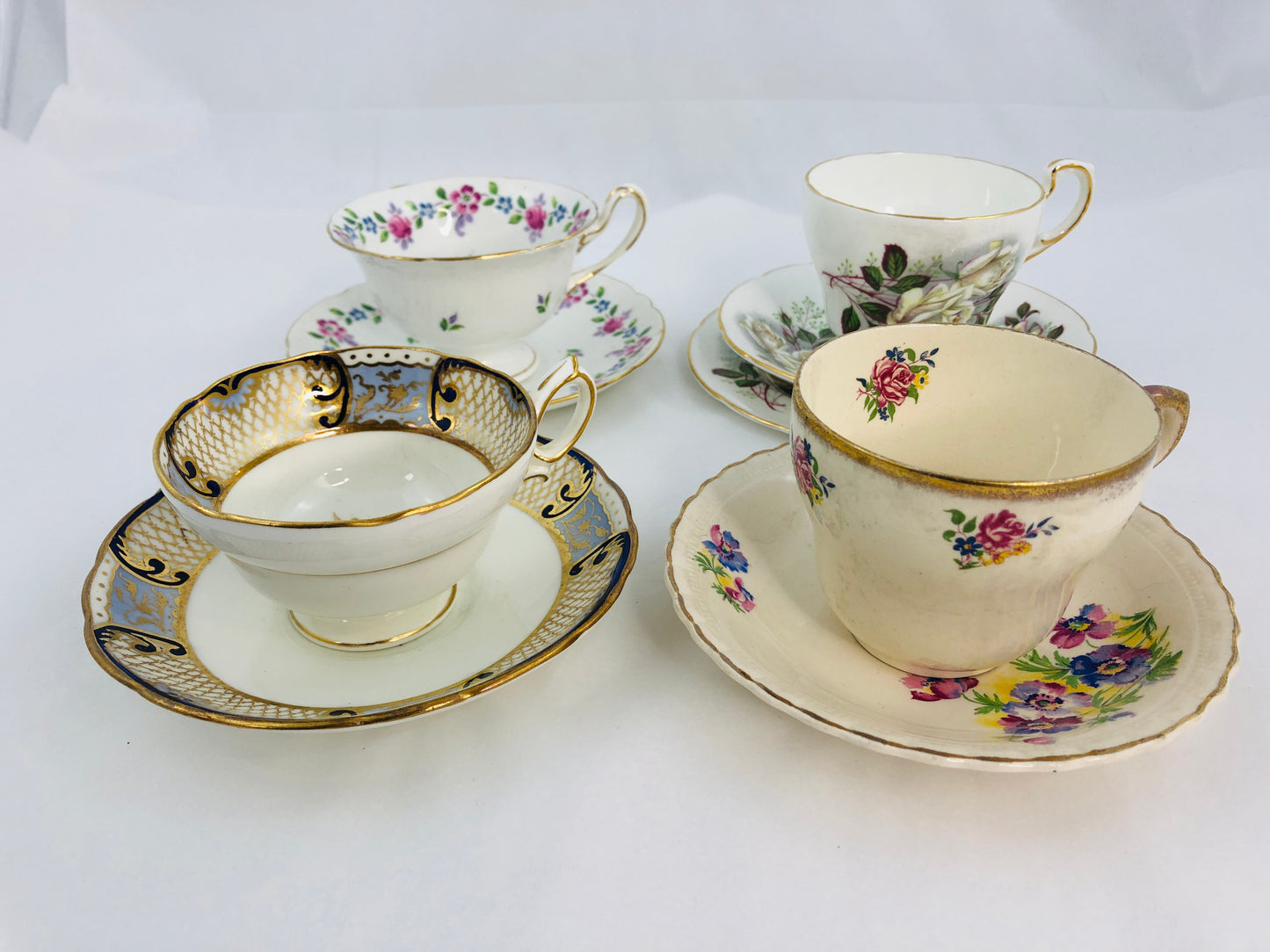 Tea Party Tea Cup & Saucers x 4 (21761)