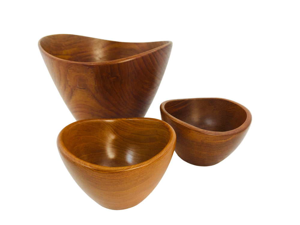 Vintage Teak Wood Bowl Set - Aarhus (21647)
