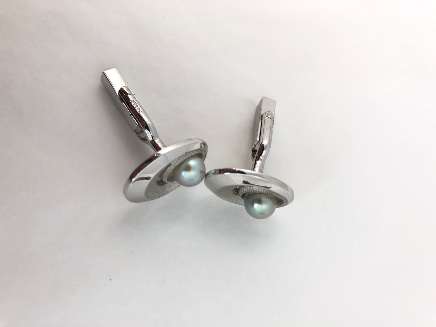 
                  
                    Vintage Silver and Pearl Cufflinks (19156)
                  
                