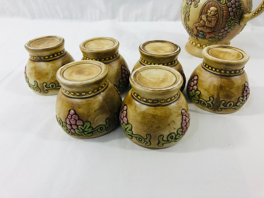 
                  
                    Vintage 1976 Ceramarte Brazilian Wine Set - Pitcher and Cups (20677)
                  
                