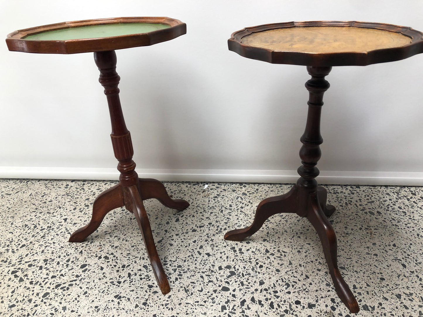 
                  
                    Small Round Leather Top Side Tables (20532)
                  
                