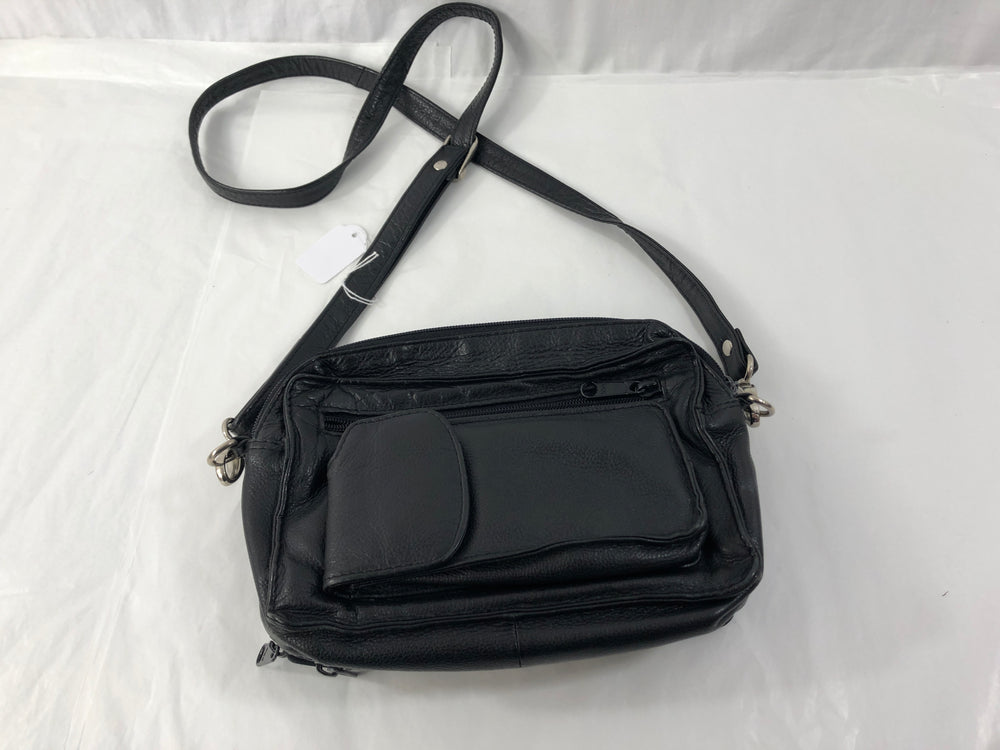Black Lagranvia Over the Shoulder Leather Bag (21424)