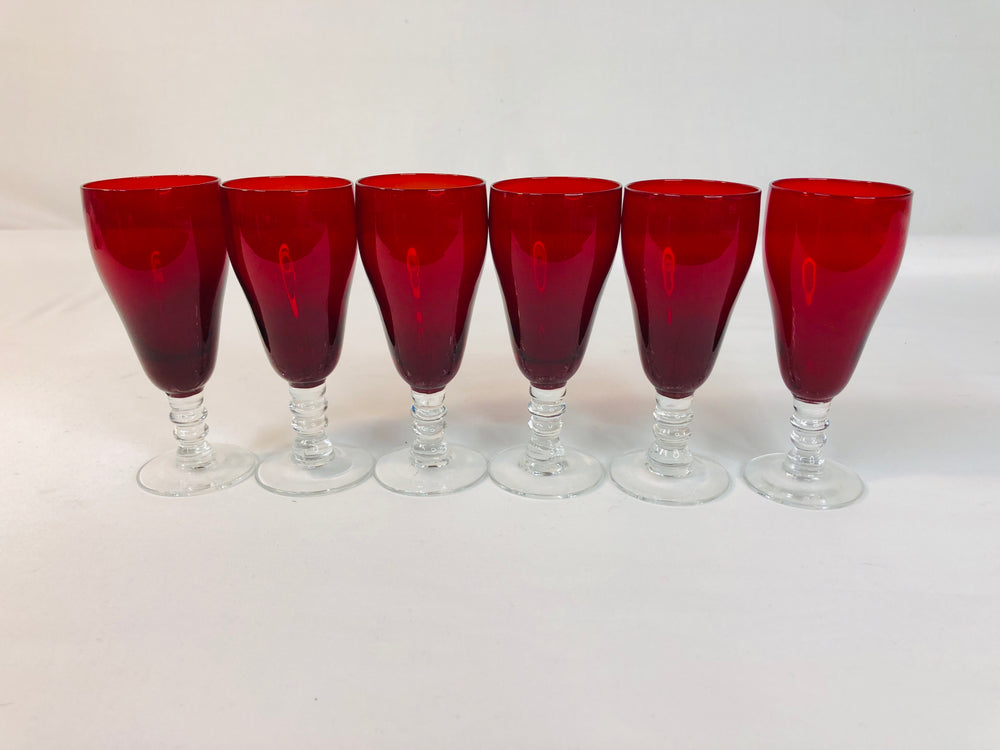 
                  
                    Vintage Ruby Red Small Cherry Glasses x 6 (18115)
                  
                