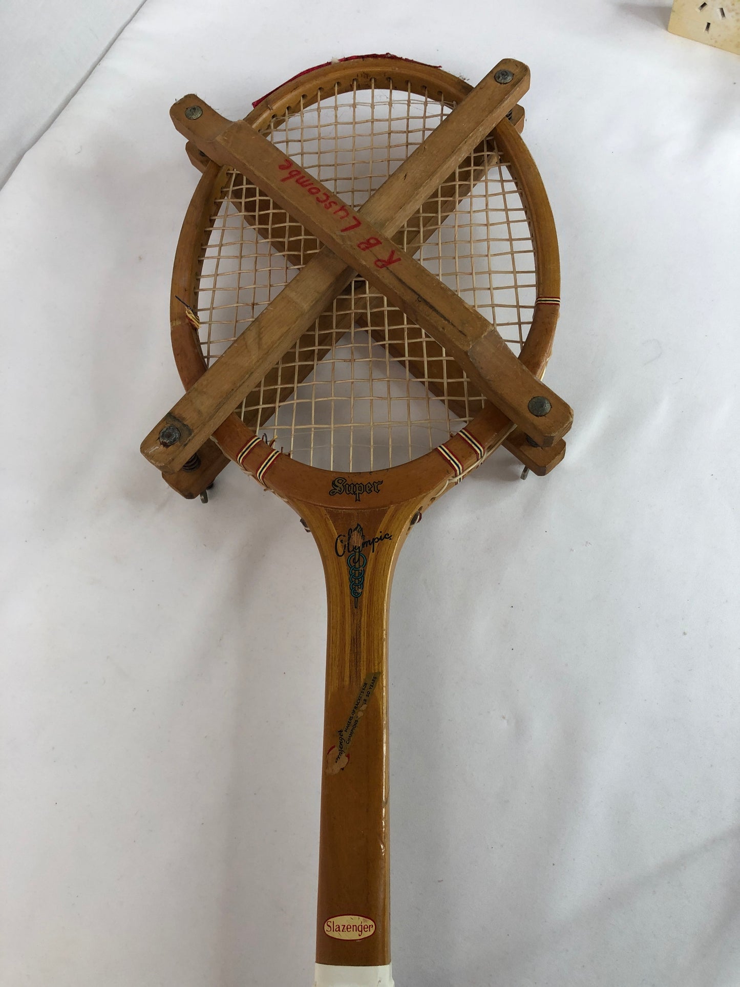 
                  
                    Slazenger - Vintage Olympic Wooden Tennis Racket (20125)
                  
                