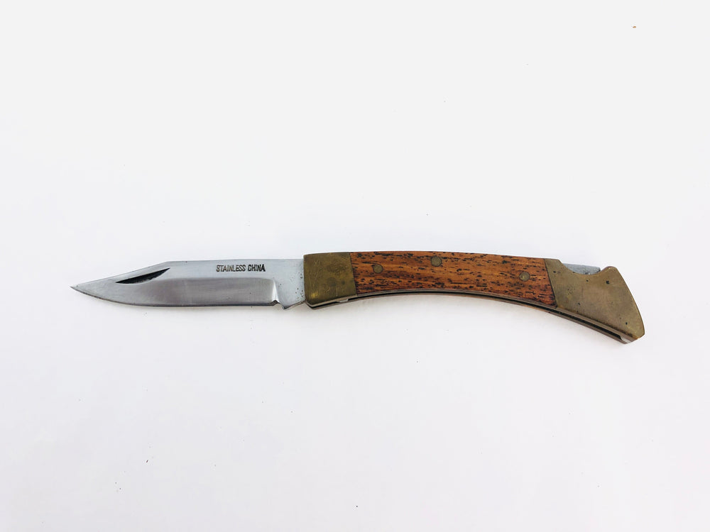 Vintage Locking Pocket Knife - Stainless  (21637)