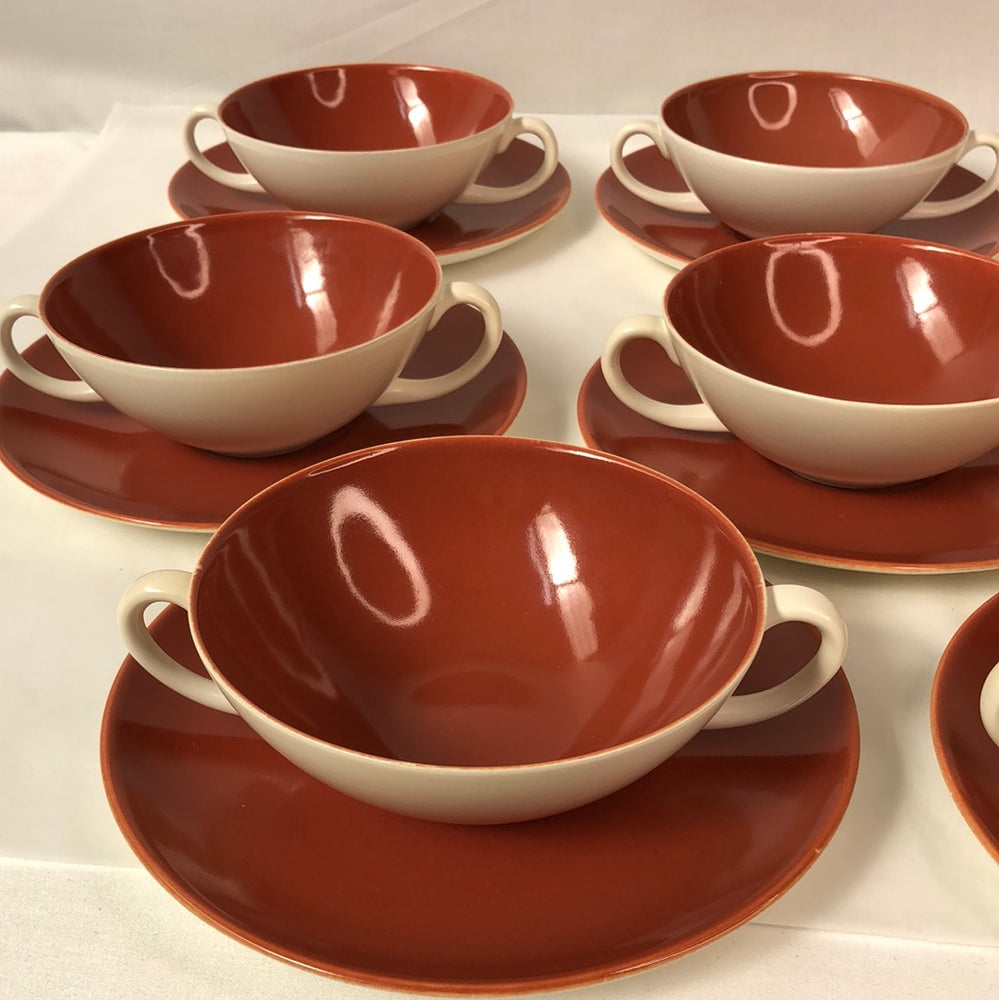 
                  
                    Poole - Twintone Soup Cups & Saucers  (16878)
                  
                