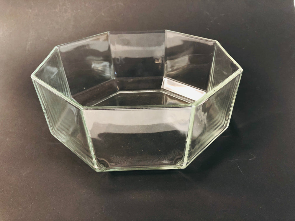 Vintage Arcoroc Octagonal Glass Bowl (18138)