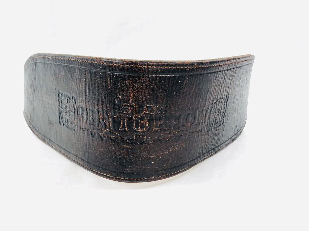 Vintage Centurion Leather Wide Belt - Kidney Belt? (21689)