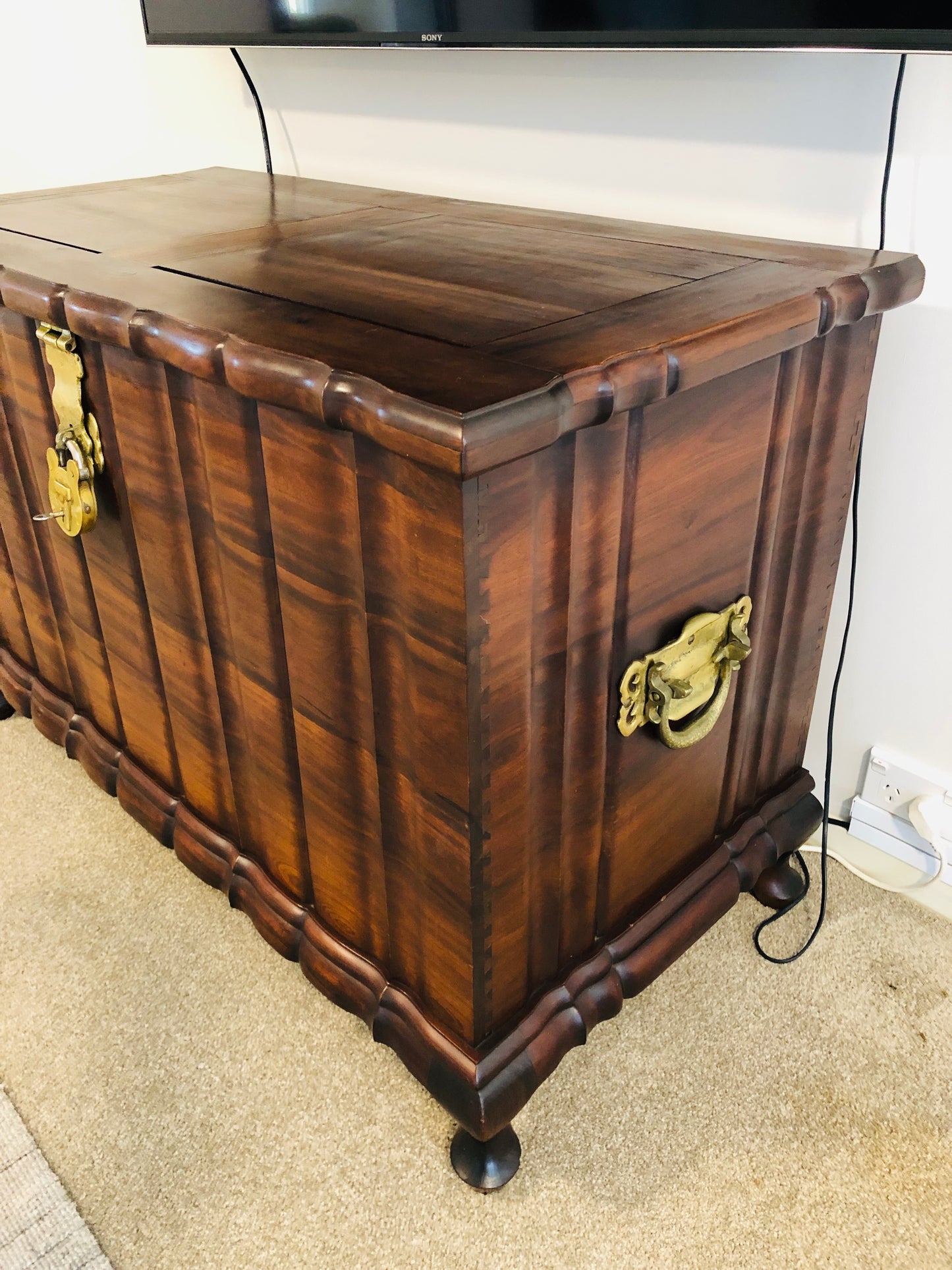 
                  
                    Large Black Teak or Black Stinkwood Stunning Blanket Chest (21794)
                  
                
