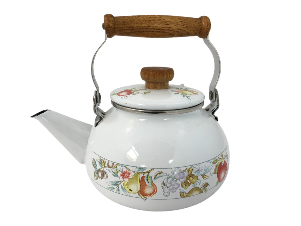 Vintage Enamel Kettle - Fruit (20105)