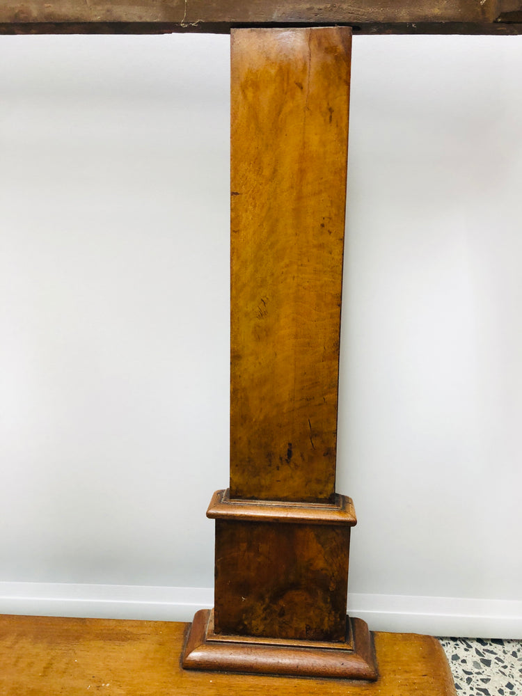 
                  
                    Walnut Burr and Marble Half Round Hall Table (21778)
                  
                
