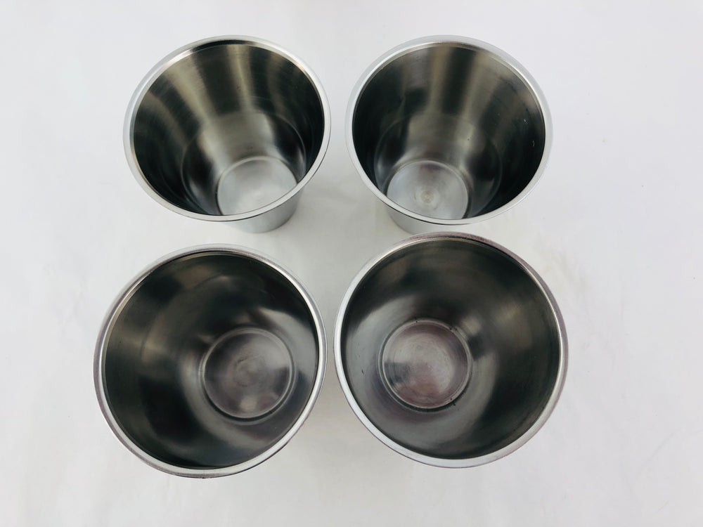 Vintage Sabre Picnic Stainless Steel Cups in Holder (21745)