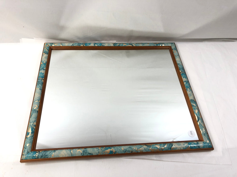 Gorgeous Aqua Floral Framed Mirror (20251)