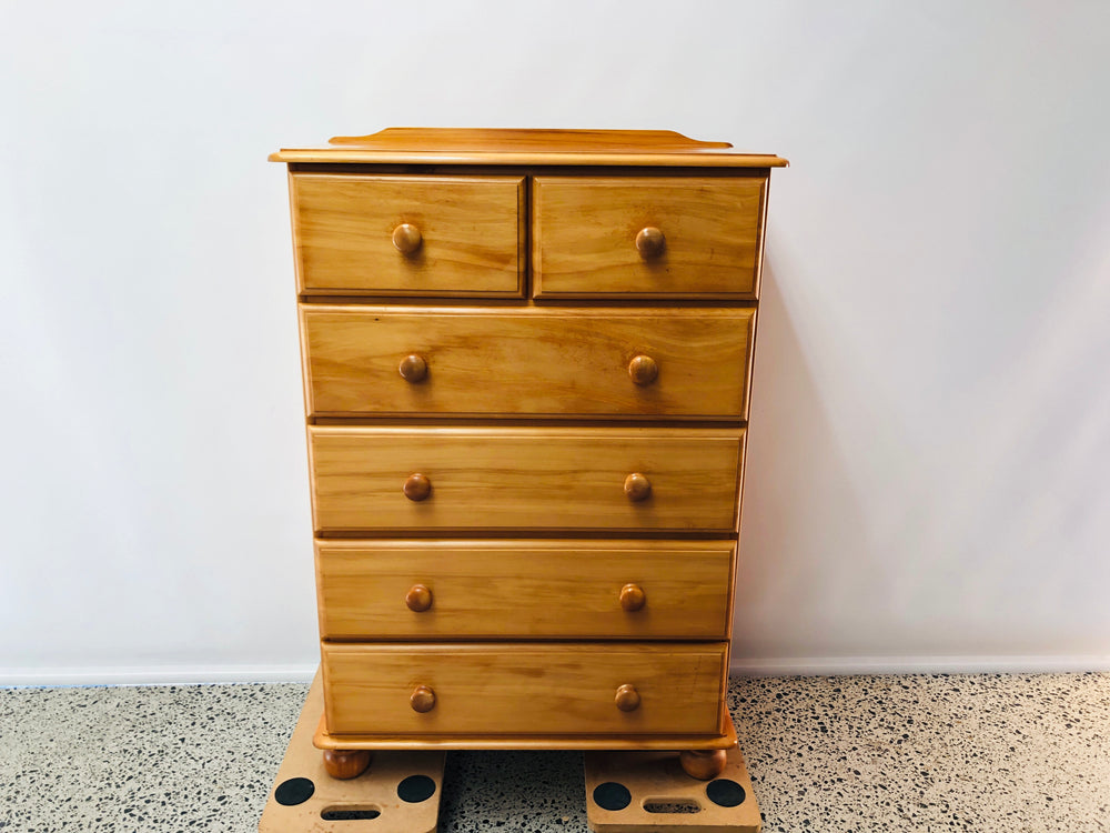 Solid Wood Tallboy 6 Drawer (21505)