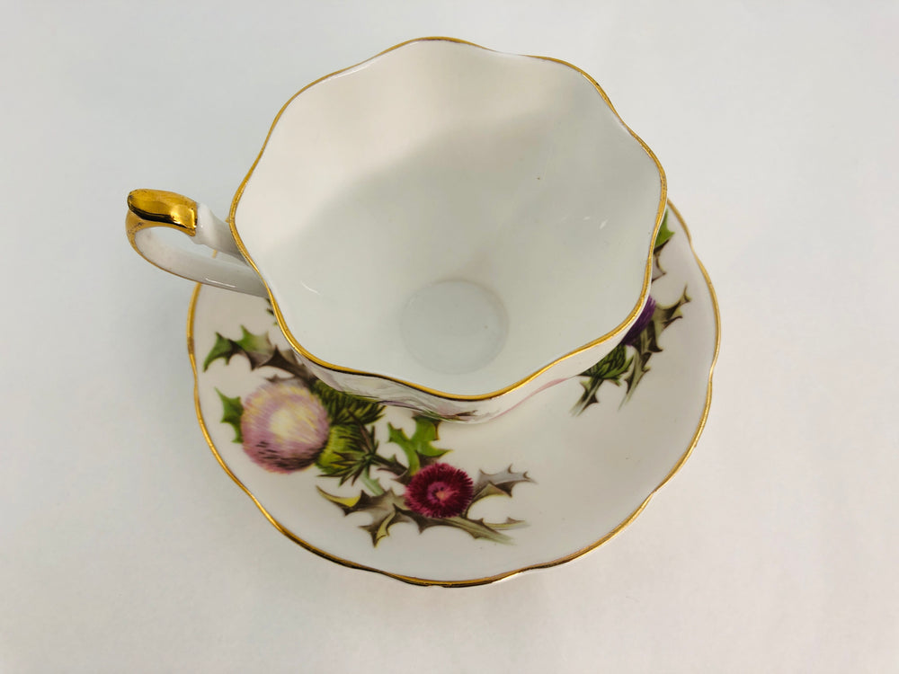 
                  
                    Queen Anne - Dundee Thistle Tea Cup and Saucer (21760)
                  
                
