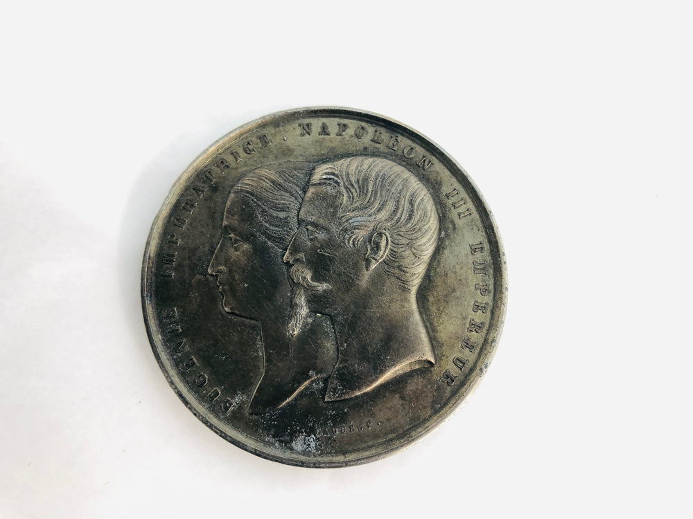 
                  
                    France Medal Napoleon III & his Wife Imperatrice Eugene Industrial Palace  (21705)
                  
                
