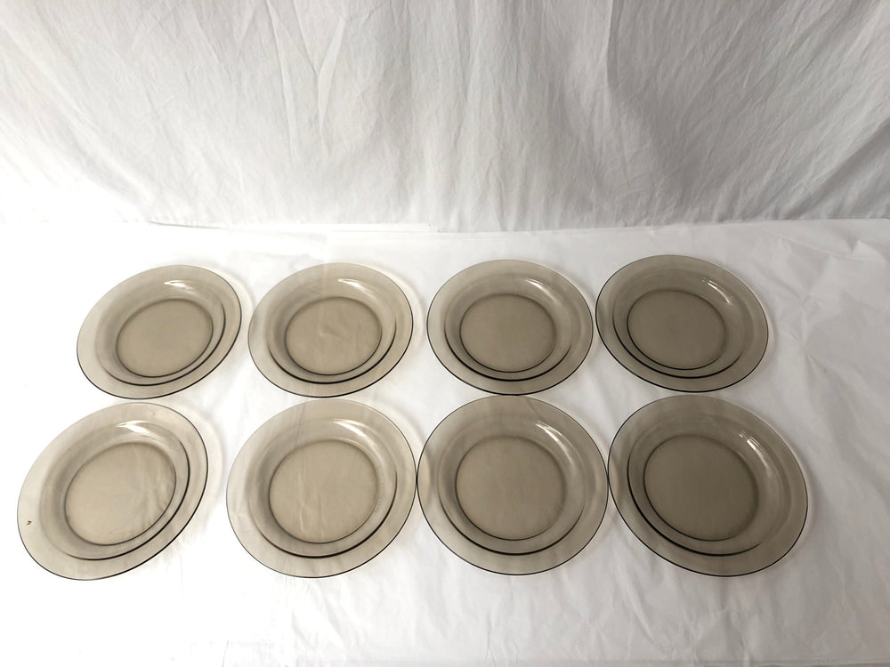 
                  
                    1980's Arcoroc France Smoked Glass Plates - 20 pieces (21430)
                  
                