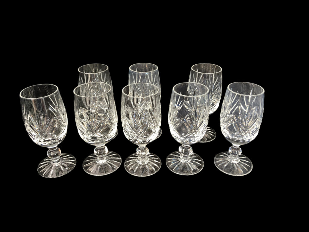 8 Crystal Cordial/Liquor Glasses  (20156)